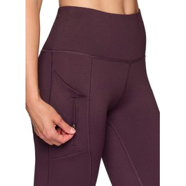 RBX Activewear Fleece Lined Leggings with Pockets for Women, Cold Weather Full Length Running Legging Squat Proof Workout Ti