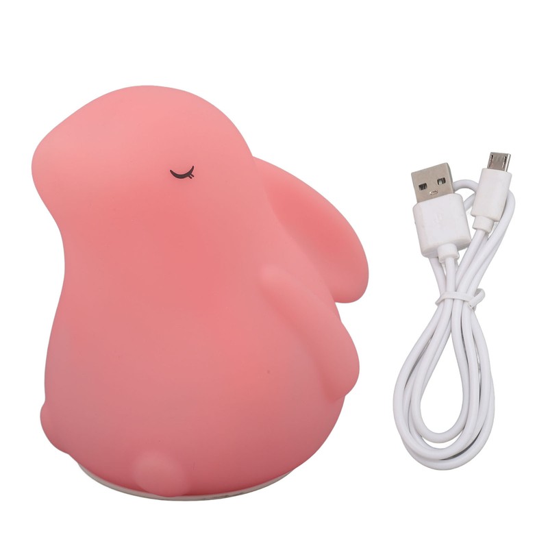 Baby Rabbit Night Light USB Rechargeable 7 Color Changing Toddler