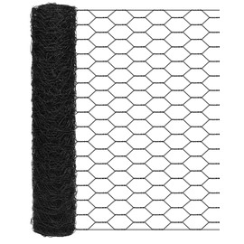 Garden Poultry Black Chicken Wire - 13.7 '' × 590 '' Chicken Wire for Crafts, Garden Fence Animal Barrier, 1 inch Mesh Poultry Netting Fence, Pet/Rabbit/Chicken Wire Fencing