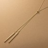 Cream Dot Stainless Steel Necklace, Long Necklace, Metal Allergy, Surgical