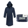Gone Microfibre Bathrobe with Hood and Pocket – Unisex, multicolour,