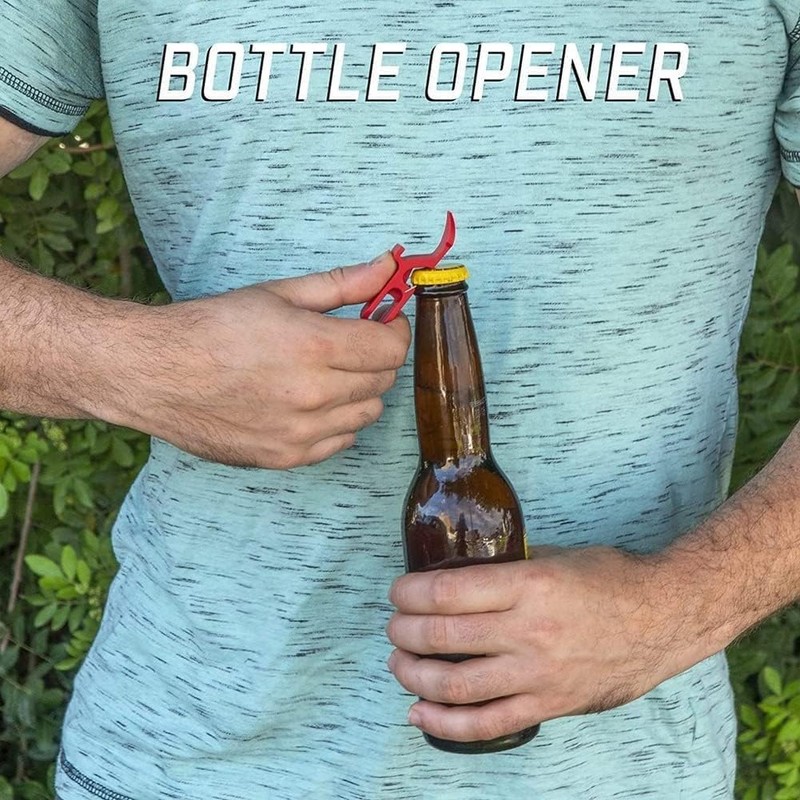 2Pcs Red Can Opener Outdoor Multi-Function Tool Portable Beer Bottle