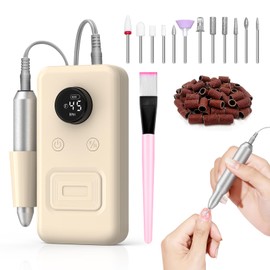 COPPA NDK-106 Electric Nail Machine, 45,000 RPM High Rotation, 12 Types of Bits Included, Forward and Reverse Rotation, Electric Nail Care, Stepless Transmission, Low Noise, Low Vibration, Low Heating