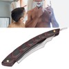Straight Edge Razor OldFashioned Folding Manual Barber Shaver with Wood