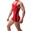 Juflam Men's Wrestling Singlet Athletic Leotard Bodysuit Gym Sportswear Undershirt