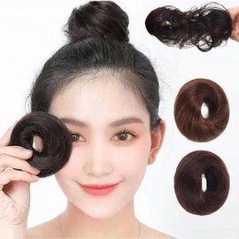 Women's ponytail band wig hair flight attendant upstyle (WFLPU2O) natural black - onesizeWFLPU2O / 여자 똥머리 곱창 밴드 가발 헤어 승무원 업스타일 (WFLPU2O) 내츄럴블랙 - onesizeWFLPU2O