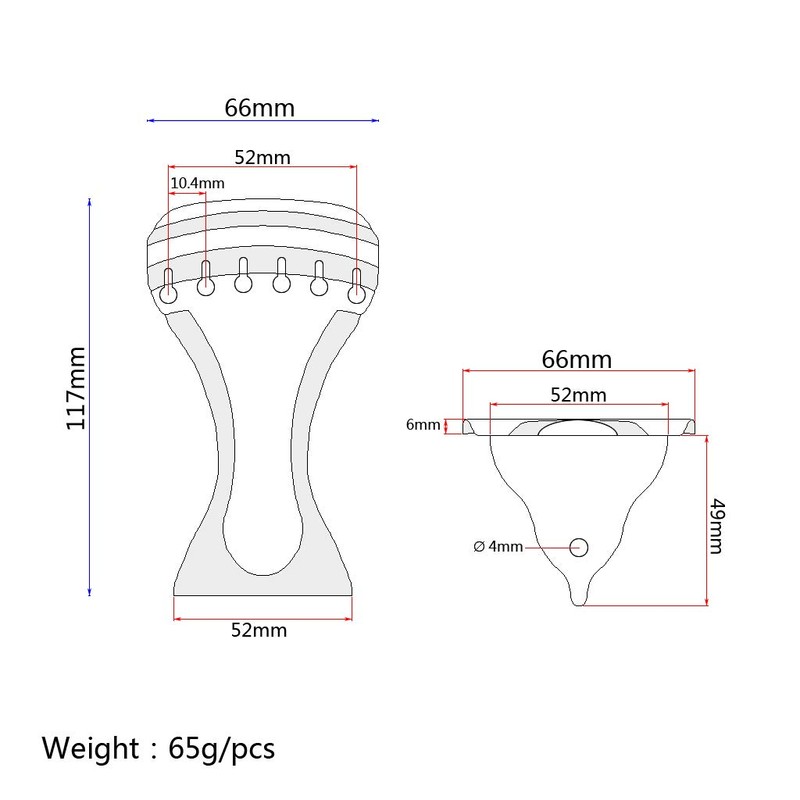Alnicov Dobro Tailpiece Tailpiece Made of Zinc Alloy for 6