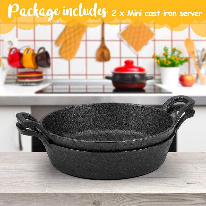 Ziliny Mini Cast Iron Skillets 7 x 7 x 1.7