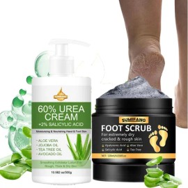 M Exfoliante Suave Para Pies Secos Y Crema Rica Para El W