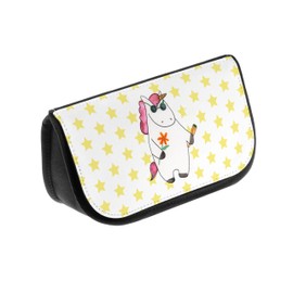 Parent-New Mr. & Mrs. Panda Unicorn Woodstock Cosmetic Bag, White, Hand drawn