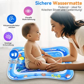 Water Mat Baby Toy 3 6 9 Months BPA-Free Water Play Mat Baby Play Mat Baby Inflatable Tummy Time Mat Fun Activities for Growth Your Baby Gifts for Babies