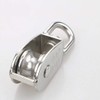 POFET 4Pcs Single Pulley Block, 304 Stainless Steel Pulley Roller,