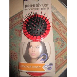 London Bath & Beauty Pop-up Hairbrush with Mirror Great for Travel