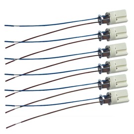 6pcs G9 Base Socket Ceramic Lamp Holder Halogen Lamp Holder with 9" Leads G9 Connector LED Aging Test Lamp Bracket