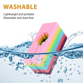 Nudiuhis 30 x Shelf Dividers for Closet, 6 Colors Rectangle Dividers for Hanging Clothes, Reusable to Sort Clothes Size, Color Marking