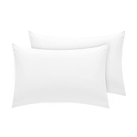 DTEX HOMES Pillowcases 400 Thread Count 100% Egyptian Cotton Hotel Quality Soft Sateen Pillow Covers(Pair of King oxford pillowcases-White)