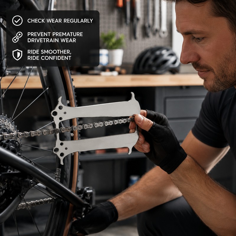 Bike Chain Wear Indicator Tool for Maintenance – Stainless Steel
