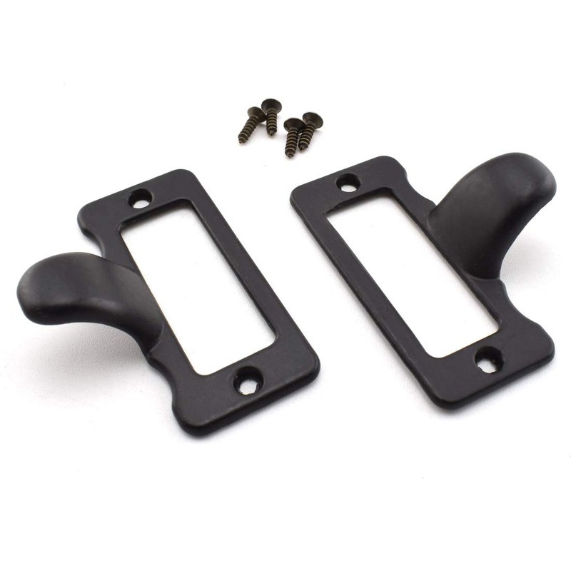Antique Label Holder Pull Handle, OZXNO 10-Pack Vintage Black Zinc