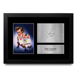 HWC Trading FR A4 Jim Carrey Ace Ventura Pet Detective Gifts Printed Signed Autograph Picture for Movie Memorabilia Fans - A4 Framed