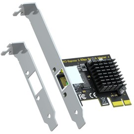 GLOTRENDS LE8105 2.5GbTarjeta de Red PCIe para PC, 10/100/1000/2500 Mbps Puerto LAN RJ45 Ethernet Gigabit