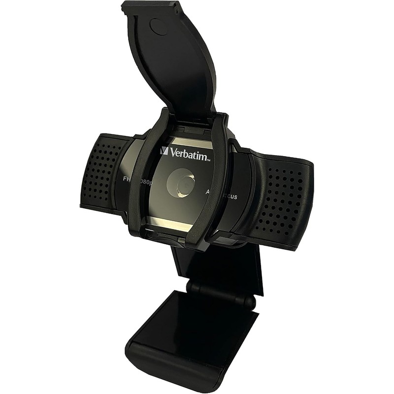 Verbatim Webcam con micrófono e iluminación, cámara Externa para Ordenador