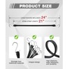 Bungee Cords Heavy Duty Outdoor 21", 10 Pack Rubber Bungee