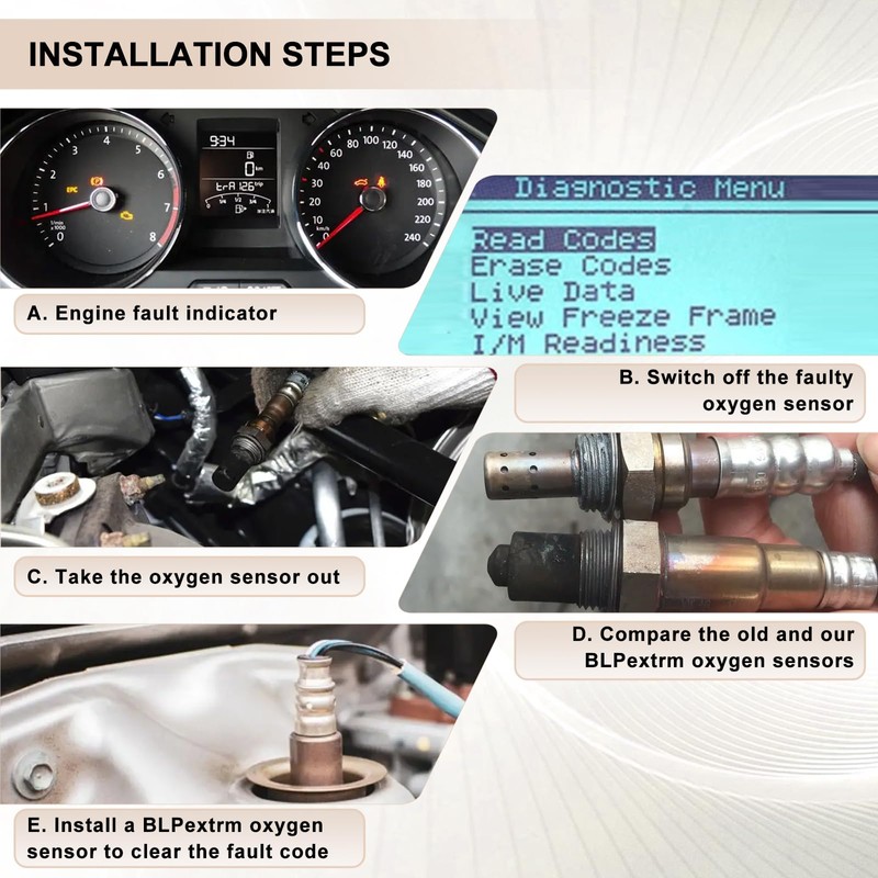 BLPextrm - Sensor de oxígeno O2 de repuesto para Honda