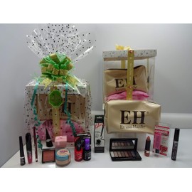 Rimmel London Festive Beauty hamper, 12 Piece Make Up Set, E H Make Up Bag, Free Crystal Ring,