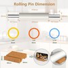 Mepple Marble Rolling Pin with Stainless Steel Handle for Fondant,