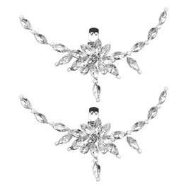 Generic 2Pcs Shoe Clips, Rhinestone Shoe Clips for Flats Pumps, Bridal Shoe Buckles Clips for Bridal Women Girl, Wedding Shoe Jewelry Clips Decorative Shoe Accessories for Heel