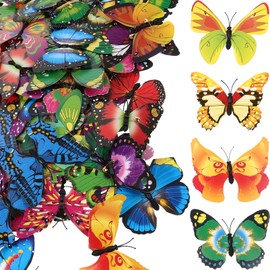 COHEALI 100 Pieces Butterfly Brooch Pin Butterfly Gifts Butterfly Decor Plastic Brooch Butterfly Party Favours