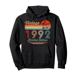 Vintage 1992 Limited Edition 33 Year Old Gifts 33rd Birthday Pullover Hoodie