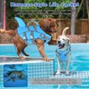 Dogcheer Dog Harness-Style Life Jacket Shark, Reflective Dog Life Vest