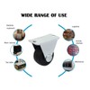 Rigid Non-Swivel Caster Wheels PP Top Plate Mounted Caster Wheel