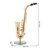 Miniature Alto Saxophone Model with Stand and Case Gold Plated