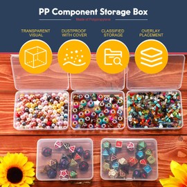 MroMax PP Component Storage Box 88x60x20mm Plastic Organizer Container Tool Boxes for Electronic Component Small Accessories Transparent Color 2Pcs
