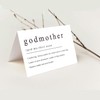 Spercy Godmother Definition Card, Godmother Proposal Card, Will You Be