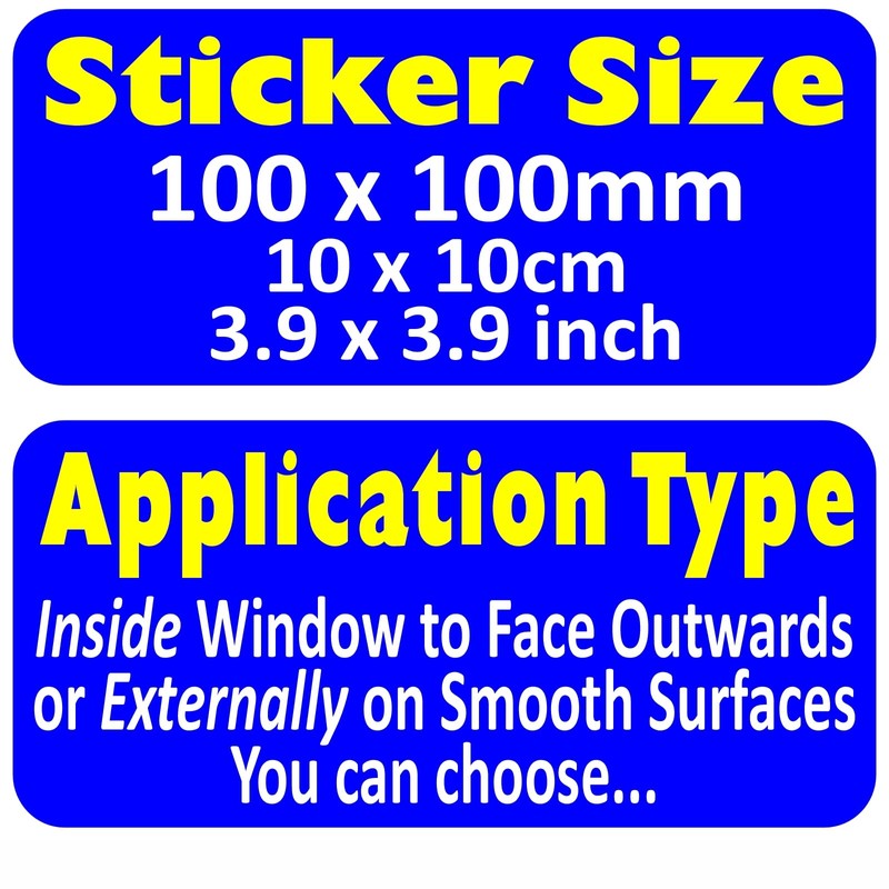 1 x Front View Camera Recording Sticker Window CCTV Security
