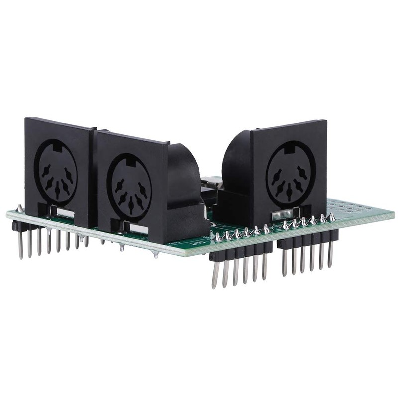 Fdit MIDI Adapter Board, 3 Right Angle Female MIDI Connector,