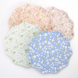 Meri Meri Ditsy Floral Paper Plates (Pack of 12), Disposable Plates for Party, Ditsy Floral Plates Available as Paper Dinner Plates & Side Plates with Wavy Edges