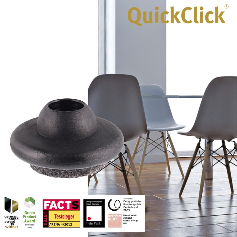 Wagner QuickClick® Felt Gliders Chair Glides Set of 4 to