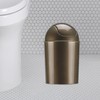 Umbra Mini Waste Can 1-1/2 Gallon with Swing Lid, Bronze