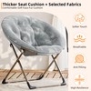 Saucer Chair, Comfy Chair Faux Fur Lounge Moon Chair with