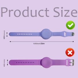 Dingfeiyu AirTag Armband Kinder Wasserdicht, Anti-Lost & Anti-Kratz-Schutz Airtag Bracelet for Kids, Silikon AirTags Hülle Holder Case Kleinkind