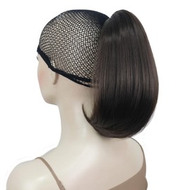 Aimole Straight Clip In Ponytail Pony Tail Law Hairpieces Styles Hair Extensions (6 Chestnut Brown)