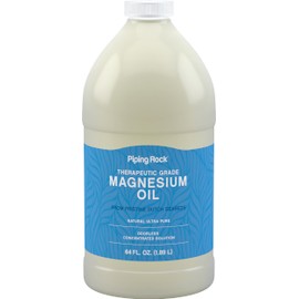 Piping Rock Pure Magnesium Oil | 64oz | Therapeutic Grade | Concentrated Magnesium | Paraben Free Odorless Formula | Vegetarian, Non-GMO, Gluten Free