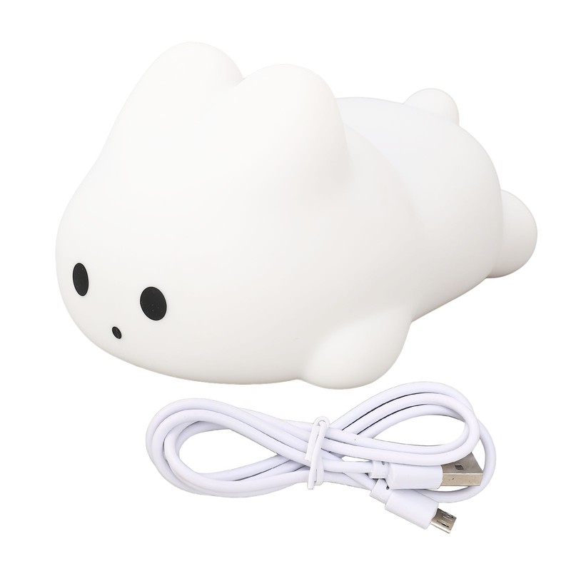 Cute Rabbit Night Light High Sensitivity Bunny Lamp Silicone Dimmable
