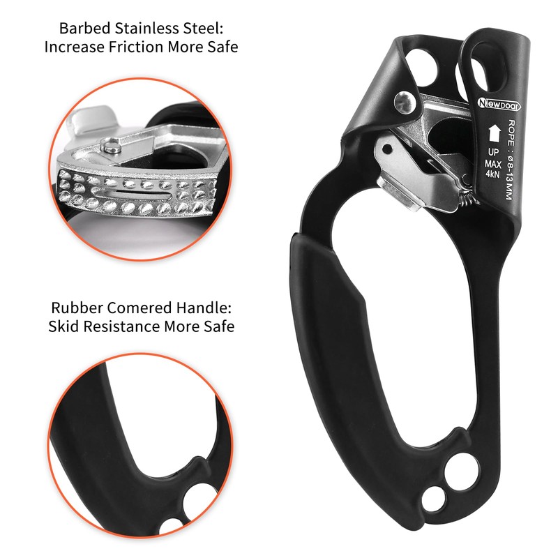 NewDoar Left Hand Ascender Rock Climbing Tree Arborist Rappelling Gear