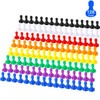 Gejoy 128 Pcs Board Game Pieces Multicolor Plastic Pawns Game
