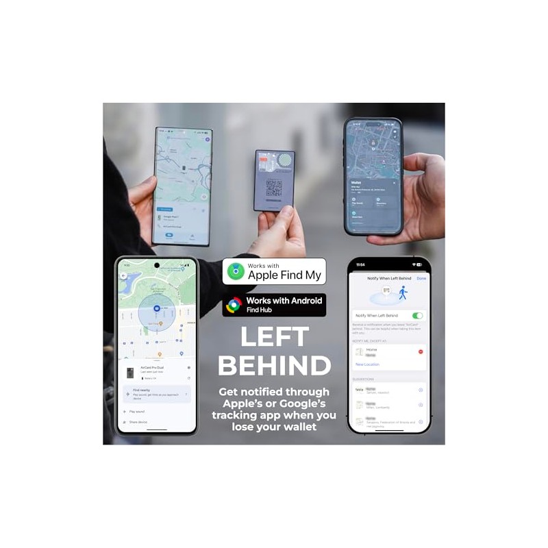 Rolling Square AirCard Pro Dual - Rastreador de portafolios Bluetooth